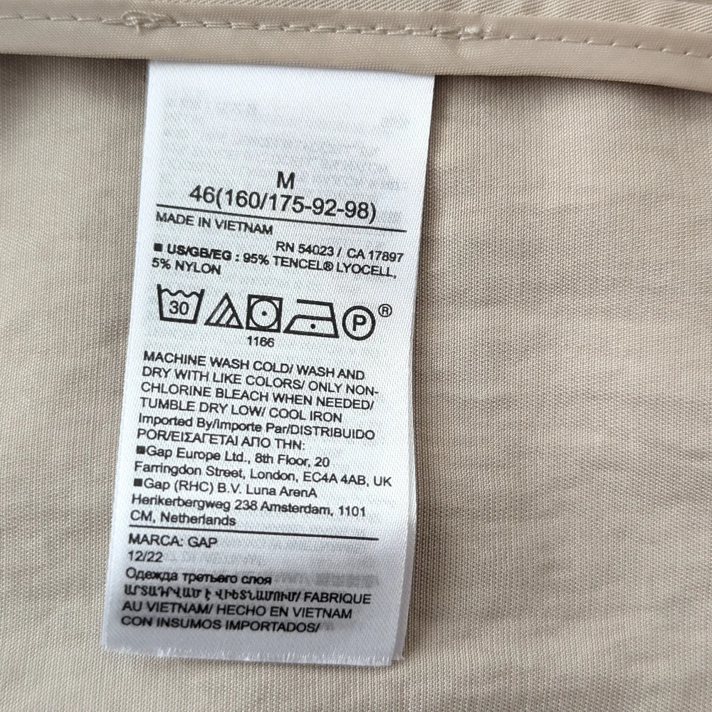 LIKE NEW GAP Soft Suit Tencel Blazer Tan Khaki Medium - Picture 9 of 15